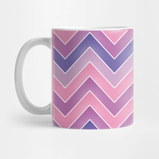 Plum Purple Pink Mauve Chevron Herringbone Print Pattern White Midnight Blue Glittery by Shayna